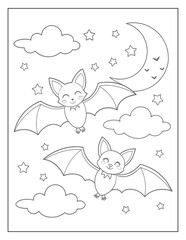 bat coloring book for kids