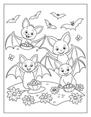 bat coloring book for kids