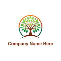 Obraz premium yoga tree logo