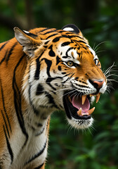 Fototapeta premium Tiger roaring close-up