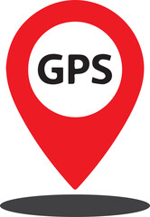 Red GPS Location Pin – Vehicle Tracking and Navigation Icon