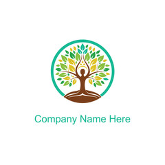 Obraz premium yoga tree logo
