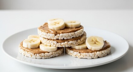 Delicious and Healthy Peanut Butter and Banana Rice Cakes A Simple Snack Recipe