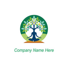 Obraz premium yoga tree logo