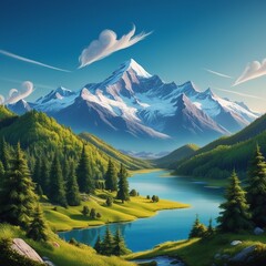 lake in the mountains