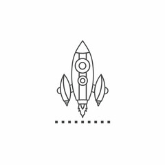 Rocket vector collection. Illustration design for business. Stock vector.