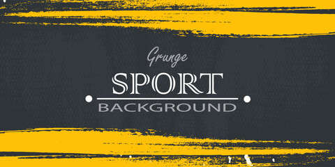 Minimal Abstract Yellow Frame Grunge Sport Design In Dark Background. Vector illustration eps 10