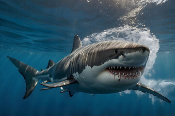 Naklejka premium Shark underwater