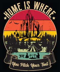 Home is Where you pitch your tent Graphic Design