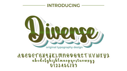 Diverse Font Stylish brush painted an uppercase vector letters, alphabet, typeface