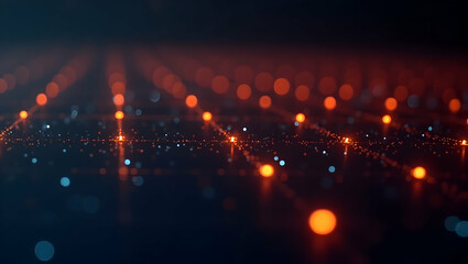 Digital Background A clean field of animated signal dots pulses gently in grid formation