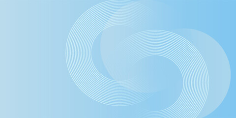 Abstract minimalist banner background, pastel colorful, blue and white gradations. Circle effect style geometric modern