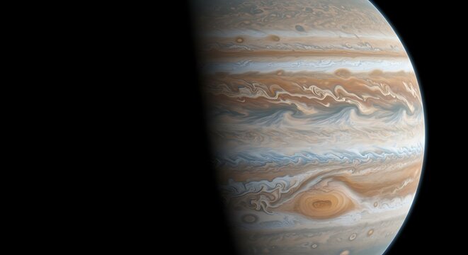 surface of planet saturnus and jupiter in space