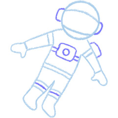 Astronaut  Space Doodle Crayon Kindergarten