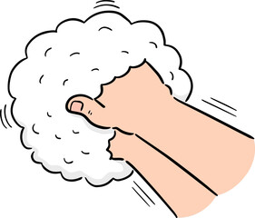 Illustration of hand washing
