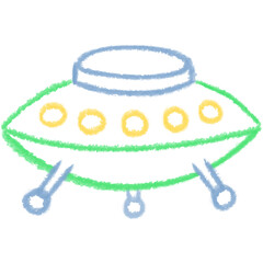 UFO  Space Doodle Crayon Kindergarten