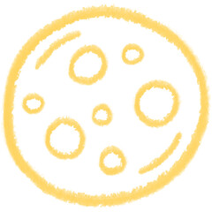 Full Moon  Space Doodle Crayon Kindergarten