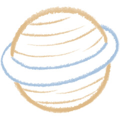 Saturn Planet  Space Doodle Crayon Kindergarten