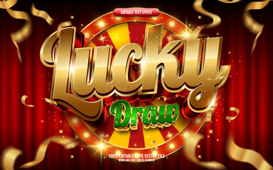 Lucky Draw 3D editable text effect