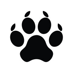 dog paw black silhouette
