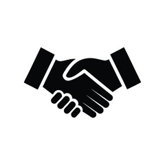 handshake silhouette, hand shake vector icons, Black hand shake icon