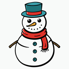 snowman with a broom