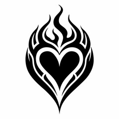 heart with fire