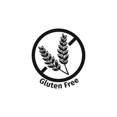 Gluten Free Symbol Black logo icon vector sign