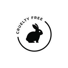 Cruelty Free Black logo icon vector sign