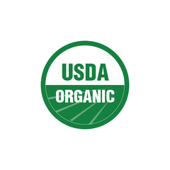 USDA ORGANIC GREEN Certified Icon Vector