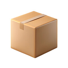 Delivery box 3D PNG icon isolated with transparent background