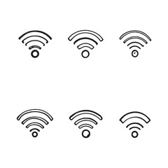 minimalist wireless connection symbol vector illustration