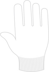 Outline Glove Icon – Hand Protection Vector for Safety, Workwear, and Industrial Use