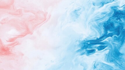 Fototapeta premium Abstract swirls of pink and blue paint create a mesmerizing blend of colors and textures