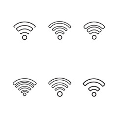 modern wifi symbol outline design for digital network