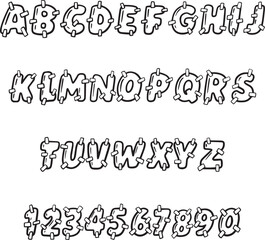Sticky Tape Sellotape  typography font lettering ABC cartoon vector text