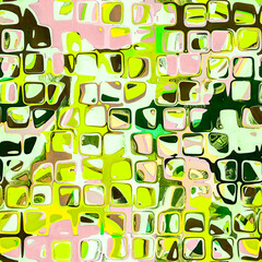 Abstract blotched random mosaic square paint splatter seamless pattern. Dense grungy mottled effect fabric texture design with tileable all over print. For speckled style wallpaper backdrop.