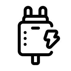 Obraz premium Charger Line Icon. Single icon, line vector icon