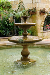 Water fountain in the Conservatory of the Botanical Gardens - Hobart, Tasmania, Australia