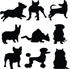 Dog black vector
