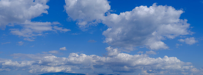 blue sky and white clouds.summer clouds