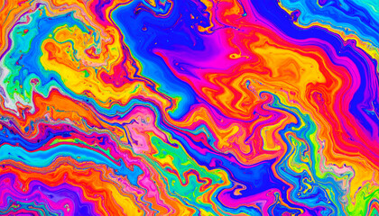 A vibrant abstract swirl of colors creating a psychedelic visual effect.