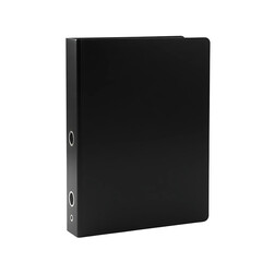 Black office ring binders and folders for document organization