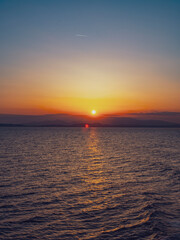 sunset on the sea