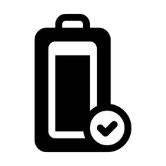 Fully Charged Glyph Icon. Single icon, glyph vector icon