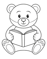 Bear coloring pages for kids