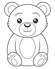 Bear coloring pages for kids