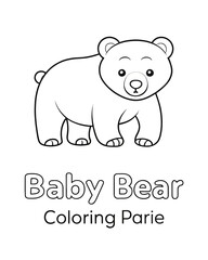 Bear coloring pages for kids