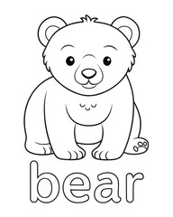 Bear coloring pages for kids