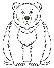 Bear coloring pages for kids